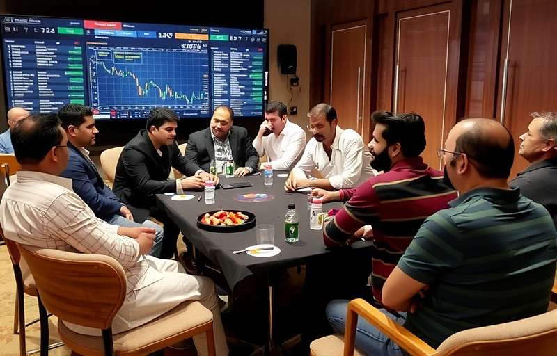 Stock Sage India community meetup in Mumbai with players discussing strategies