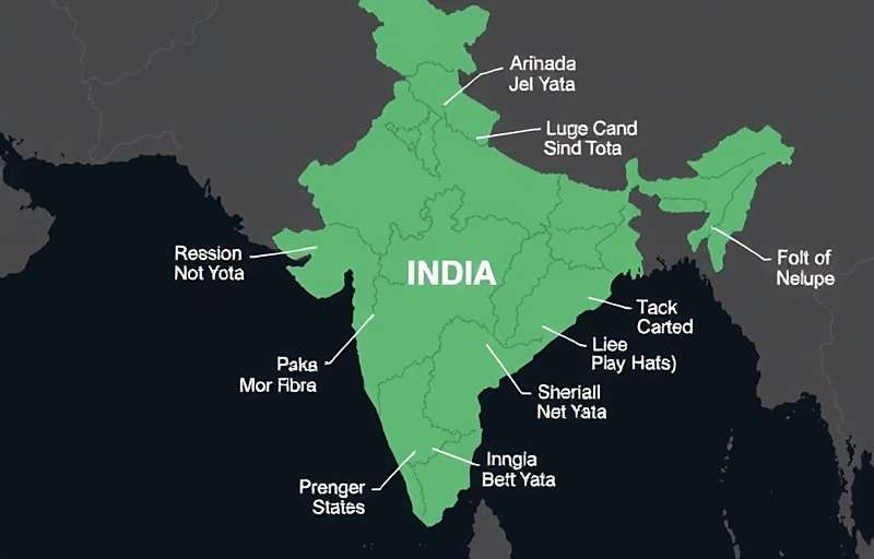 India map highlighting Stock Sage India's popularity across different states